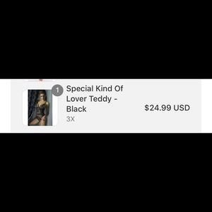 Special kind of lover teddy Lingerie fashion nova